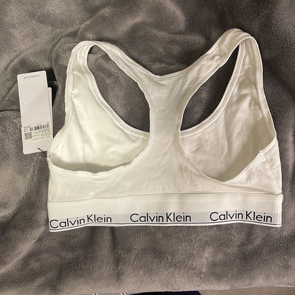 CALVIN KLEIN - NWT White Unlined Bralette - Picture 3 of 4